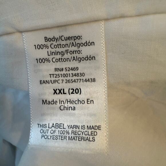 Women's Time and Tru White Eyelet Maxi Ruffle Bottom Cotton Skirt Size XXL (20) - Picture 5 of 10